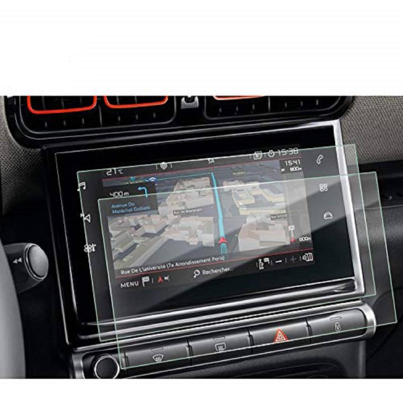 [2 Stück] Citroen C3 / C4 Cactus 9,7 Zoll Navigation Schutzfolie - LFOTPP Transparenter PET Folie von LFOTPP