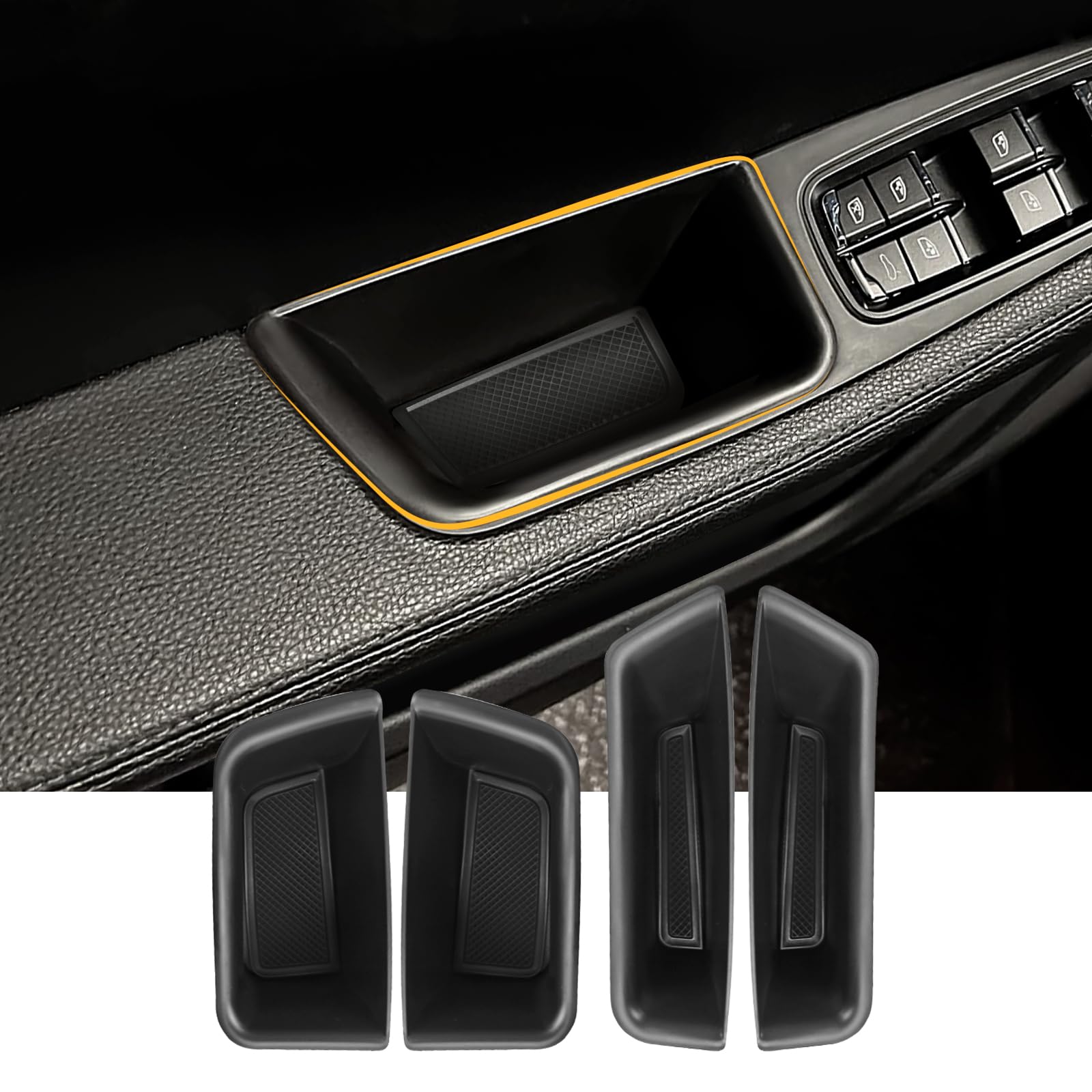 LFOTPP Auto-Aufbewahrungsbox für Vordertür und Hintertür, für Macan, Armlehnen, Behälter, Organizer, Tablett (4 Stück), Macan Innenzubehör LFOTPP Auto-Aufbewahrungsbox für Vordertür und Hintertür, für Macan, Armlehnen, Behälter, Organizer, Tablett (4 Stück), Macan Innenzubehör von LFOTPP