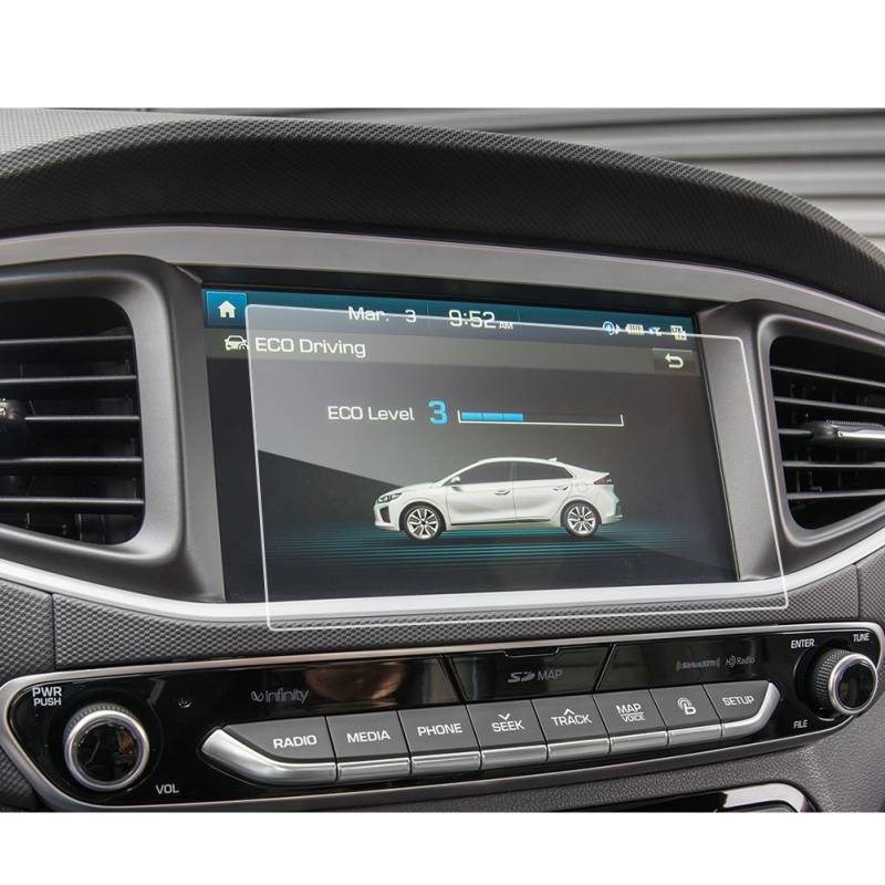 LFOTPP Hyundai Ioniq Hybrid Elektro 8 Zoll Navigation Schutzfolie - Anti-Fingerprint Tempered Glas 9H Kratzfest Displayschutzfolie GPS Navi Folie von LFOTPP