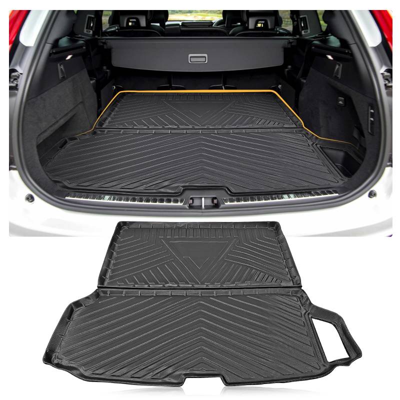 LFOTPP Kofferraummatte Gummi Kompatibel mit Volvo XC90 SUV 2015-2022 2023, 3D TPE Kofferraumwanne Wasserdicht Anti-Staub Gummi Schutzmatte Original Auto Zubehör von LFOTPP