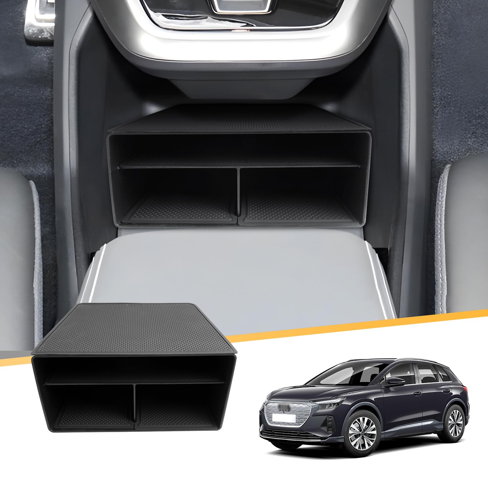 LFOTPP Kompatibel mit Aud-i Q4 e-tron SUV EV Electric Mittelkonsole Aufbewahrungsbox Ablagefach, Q4 e-tron Zubehör Armlehne Organizer Tray Handschuhfach Unten die Zentrale Mittelkonsole LFOTPP Kompatibel mit Aud-i Q4 e-tron SUV EV Electric Mittelkonsole Aufbewahrungsbox Ablagefach, Q4 e-tron Zubehör Armlehne Organizer Tray Handschuhfach Unten die Zentrale Mittelkonsole von LFOTPP