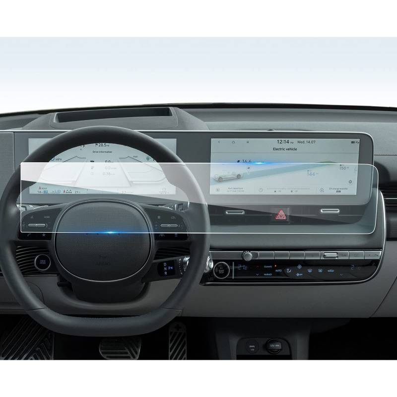 LFOTPP Kompatibel mit Hyundαi Ioniq 5 Navigation Instrumententafel Pan-zerglas Schutzfolie, 12,3 Zoll Navi Folie Auto Zubehör GPS Radio Displayschutzfolie von LFOTPP