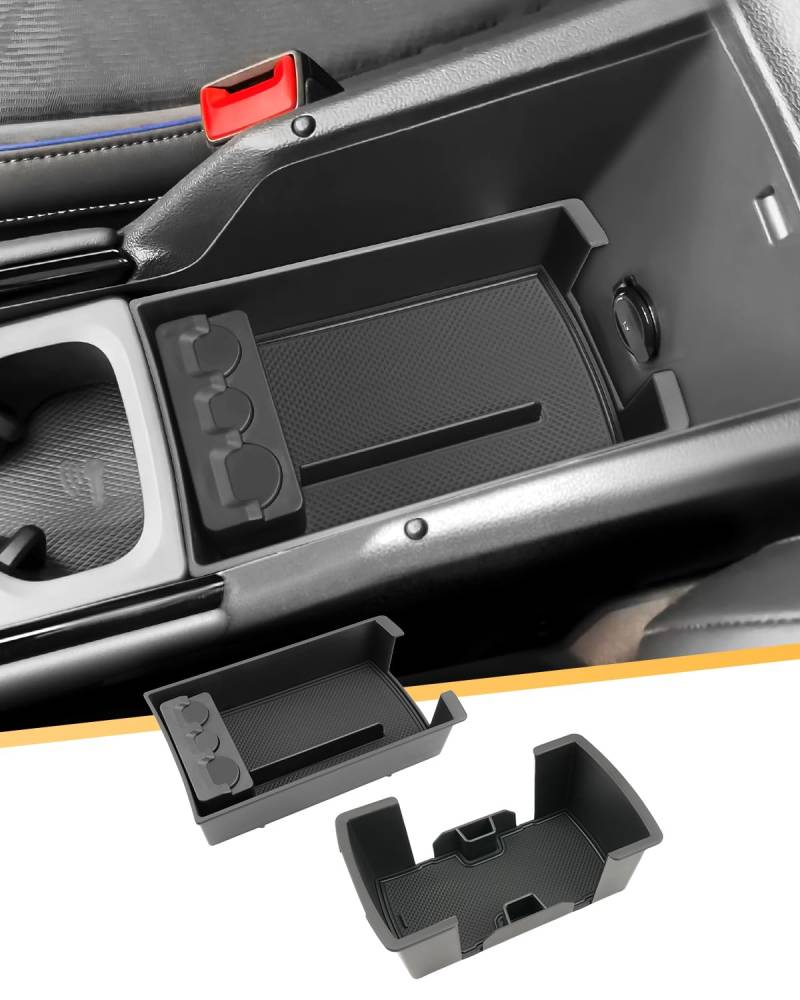 LFOTPP Kompatibel mit VW Tiguan 3 2024 2025 2026 Mittelkonsole Handschuhfach Armlehne, Installation mit 2 Original Partitionen Mittelarmlehne Aufbewahrungsbox Innenr Zubehör [2 Stück] von LFOTPP