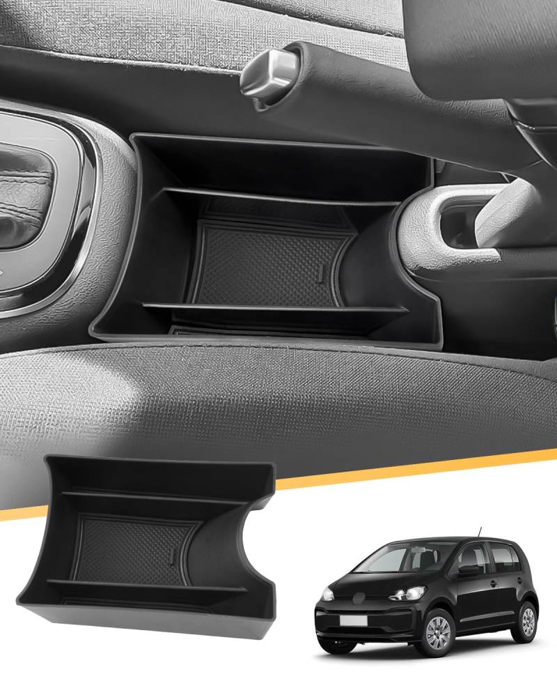 LFOTPP Mittelkonsole Aufbewahrungsbox Für VW UP GTI/Seat Mii/Seat Mii Electric/Skod-a Citigo/Citigo-e iV, Mittelarmlehne Handbremse Organizer Storage Box, UP GTI 2013-2023 Zubehör Innen von LFOTPP