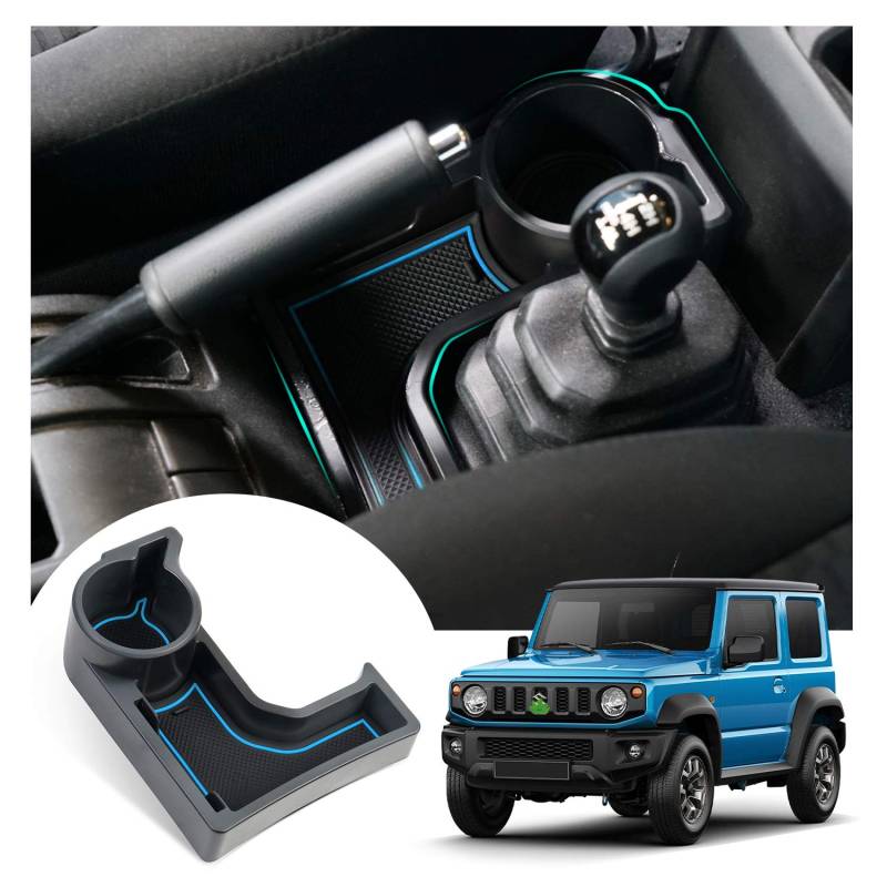 LFOTPP Mittelkonsole Aufbewahrungsbox Jimny, Armlehne Organizer Mittelarmlehne Handschuhfach, Tray Storage Box Auto Zubehör AT (Blue) von LFOTPP