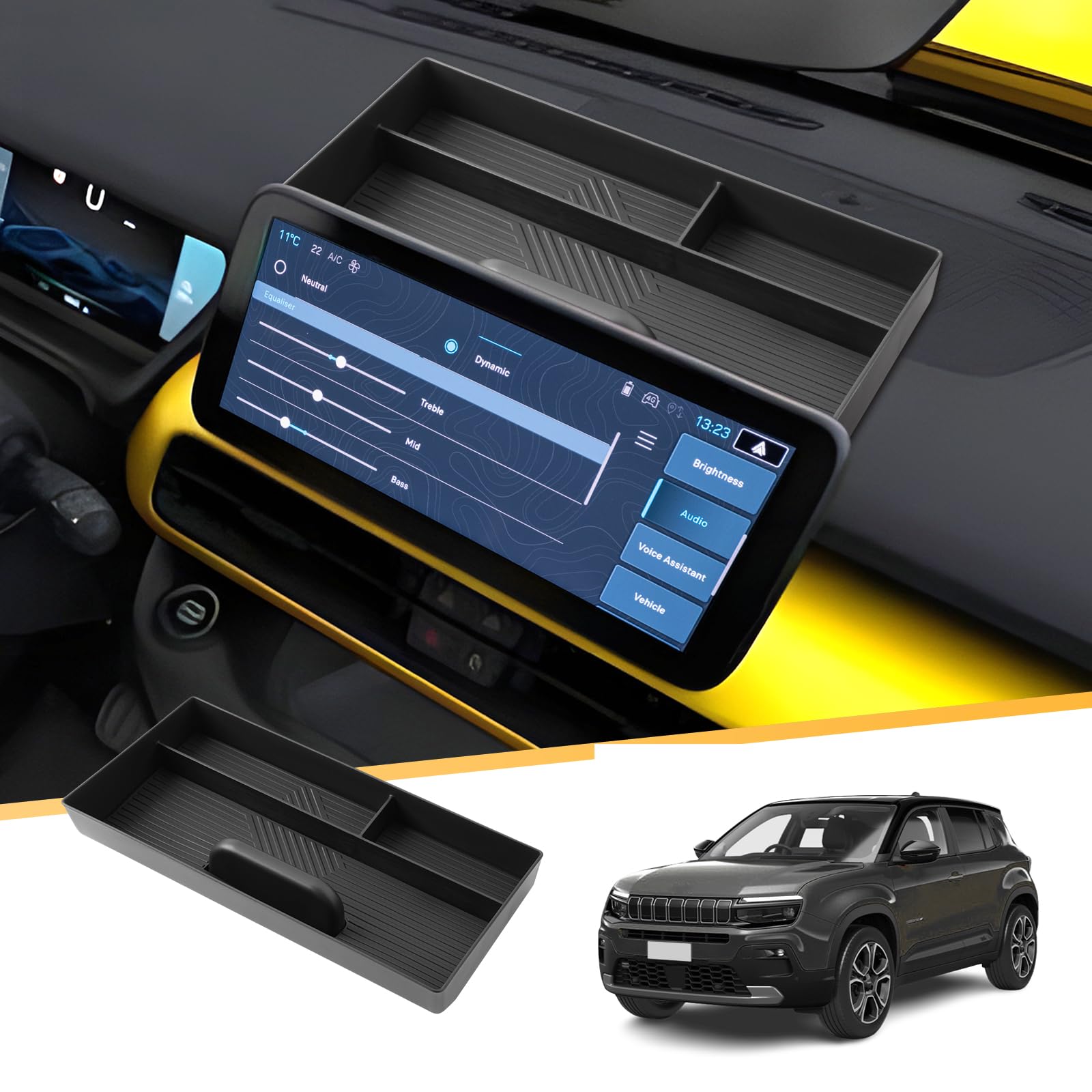 LFOTPP Mittelkonsole Dash Aufbewahrungsbox Für J-eep Avenger 2023 2024 EV Hybrid, Hinter dem Bildschirm Armaturenbrett Organizer Storage Mittelkonsole Tablett Avenger 2023 Zubehör LFOTPP Mittelkonsole Dash Aufbewahrungsbox Für J-eep Avenger 2023 2024 EV Hybrid, Hinter dem Bildschirm Armaturenbrett Organizer Storage Mittelkonsole Tablett Avenger 2023 Zubehör von LFOTPP