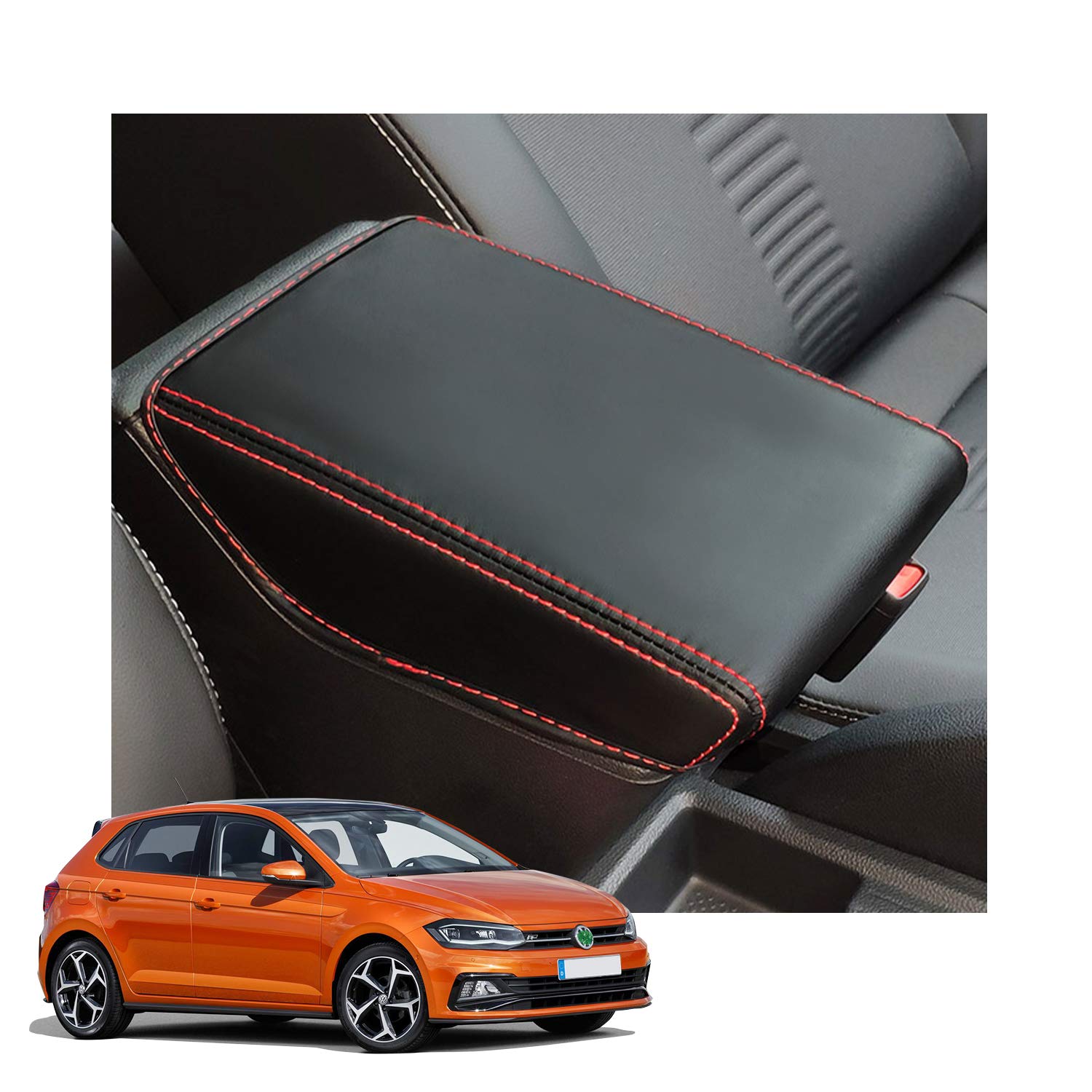 Mittelarmlehne Abdeckung für Nueu Polo MK6 AW1 GTI, Armlehnen Box Mittelkonsole Schutz Kastendeckel Mittelarmlehne Abdeckung für Nueu Polo MK6 AW1 GTI, Armlehnen Box Mittelkonsole Schutz Kastendeckel von LFOTPP