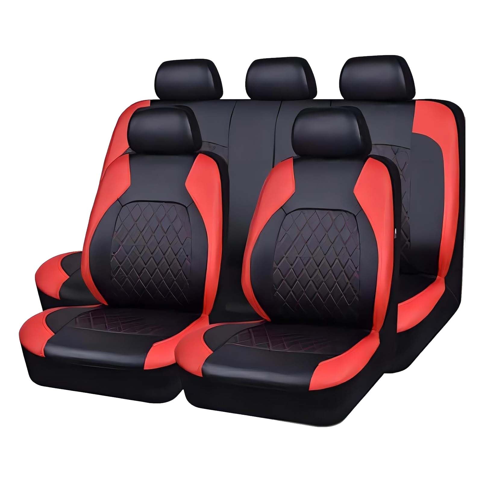 LFSYYD 9 Stück Auto Sitzbezüge für VW ID.4 / ID.4 CROZZ/ID.5 Coupe SUV 2021 2022 2023, Leder rutschfest Schonbezug Set Sitzkissenschutz Wasserdicht Atmungsaktiv Autositzzubehör,B/9pcs Set Red LFSYYD 9 Stück Auto Sitzbezüge für VW ID.4 / ID.4 CROZZ/ID.5 Coupe SUV 2021 2022 2023, Leder rutschfest Schonbezug Set Sitzkissenschutz Wasserdicht Atmungsaktiv Autositzzubehör,B/9pcs Set Red von LFSYYD