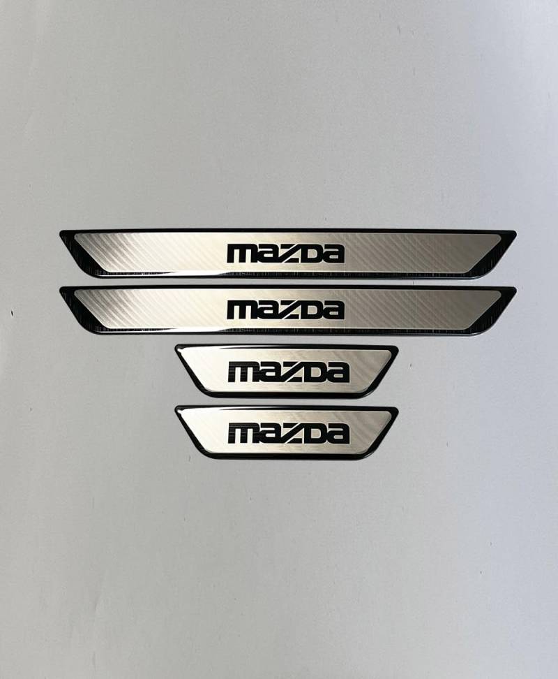 4 Stück Edelstahl Einstiegsleisten für Mazda CX-70 PHEV 2025, Edelstahl Material Autotürschwellenleiste Schwellerleisten Auto Zubehör von LFUPING