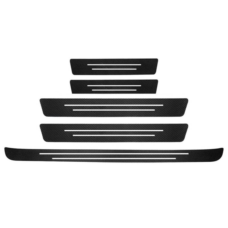 4 Stück Auto Carbon Fiber Einstiegsleisten Türschweller für Ford Ranger T9 2023 2024 2025, Auto Einstiegsleisten Türschweller Aufkleber von LFUPING