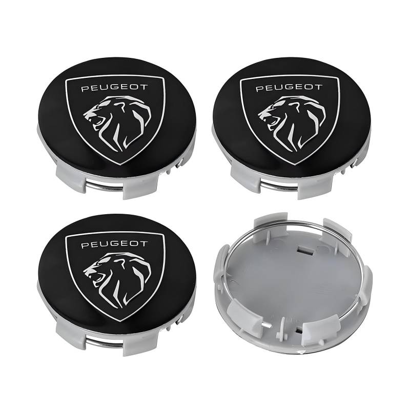 LFUPING 4 Stück Nabendeckel für Peugeot 2008 II 2019-2023 2023-, Auto Radnabendeckel Felgendeckel Felgenkappen Nabenkappen Wheel Caps Radnabenabdeckung,65MM von LFUPING