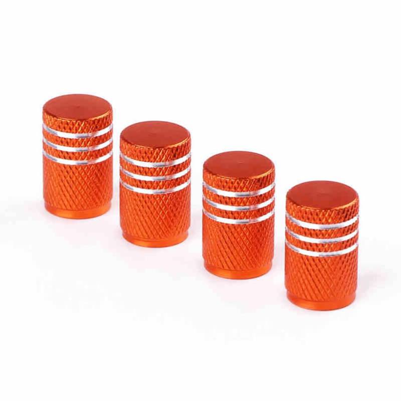 4Pcs Auto Reifenventil Ventilkappen, für CR-V Electric 2024 Wasserdicht Staubkappen Anti-Diebstahl Dichtung Valve Caps, Car Zubehör,F-Orange von LGBWF