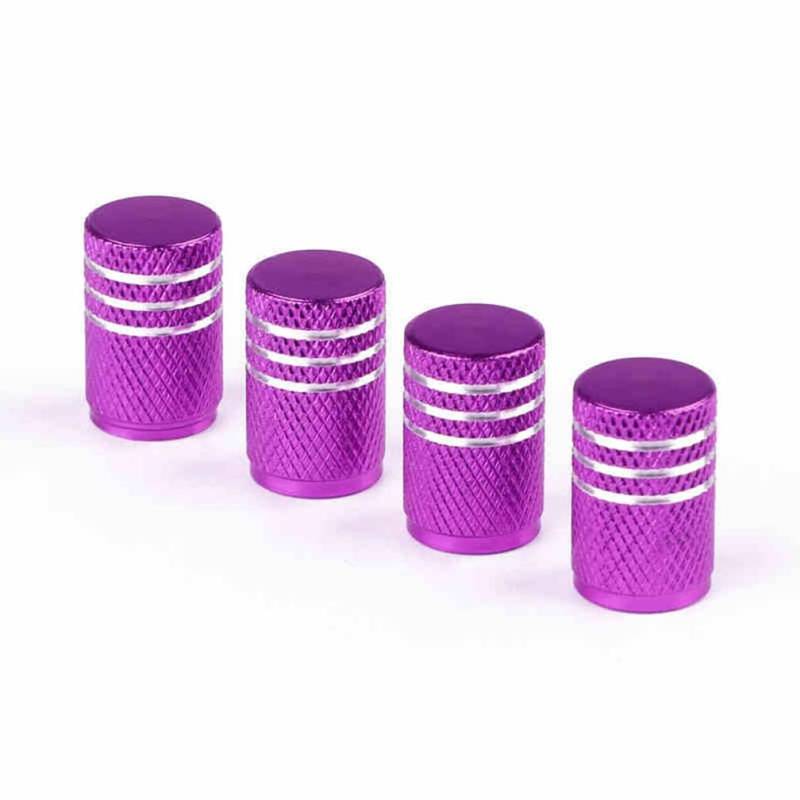 4Pcs Auto Reifenventil Ventilkappen, für Jeep Wrangler 4xe PHEV 2024 Wasserdicht Staubkappen Anti-Diebstahl Dichtung Valve Caps, Car Zubehör, I-Purple von LGBWF