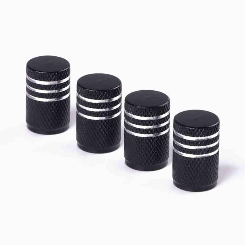 4Pcs Auto Reifenventil Ventilkappen, für MG EX4 2024 Wasserdicht Staubkappen Anti-Diebstahl Dichtung Valve Caps, Car Zubehör,A-Black von LGBWF