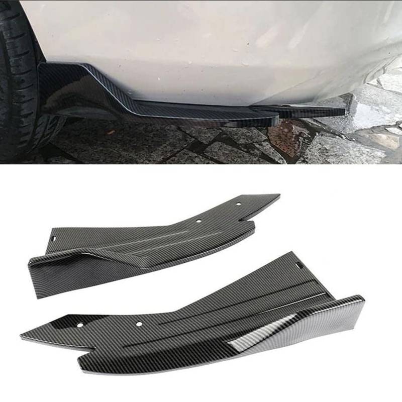 2 Stück Auto Heckspoiler für Mercedes Benz E-Class W212 2009 2010 2011 2012, Wrap Angle Spoiler Auto Heckstoßstange Lip Spoiler Lippe Heckstoßstangenschutz Zubehör,Carbon Fiber von LGDONGFC