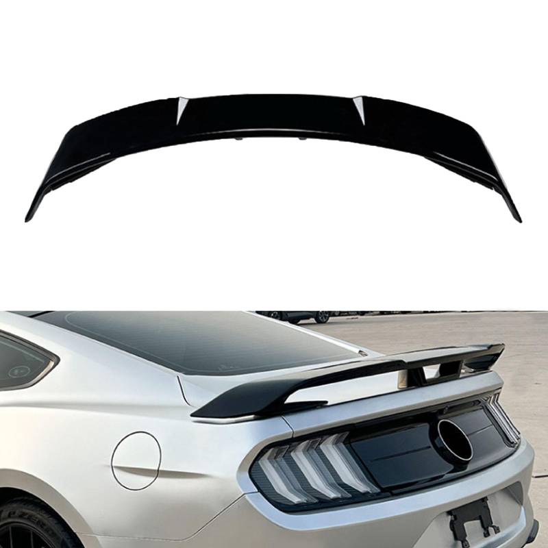 Auto Heckspoiler, Auto Heckflügel Kratzfeste Styling Nachrüsten Zubehör, Kompatibel mit Ford Mustang MK6 GT 2015-2023,Black von LGPBHSH