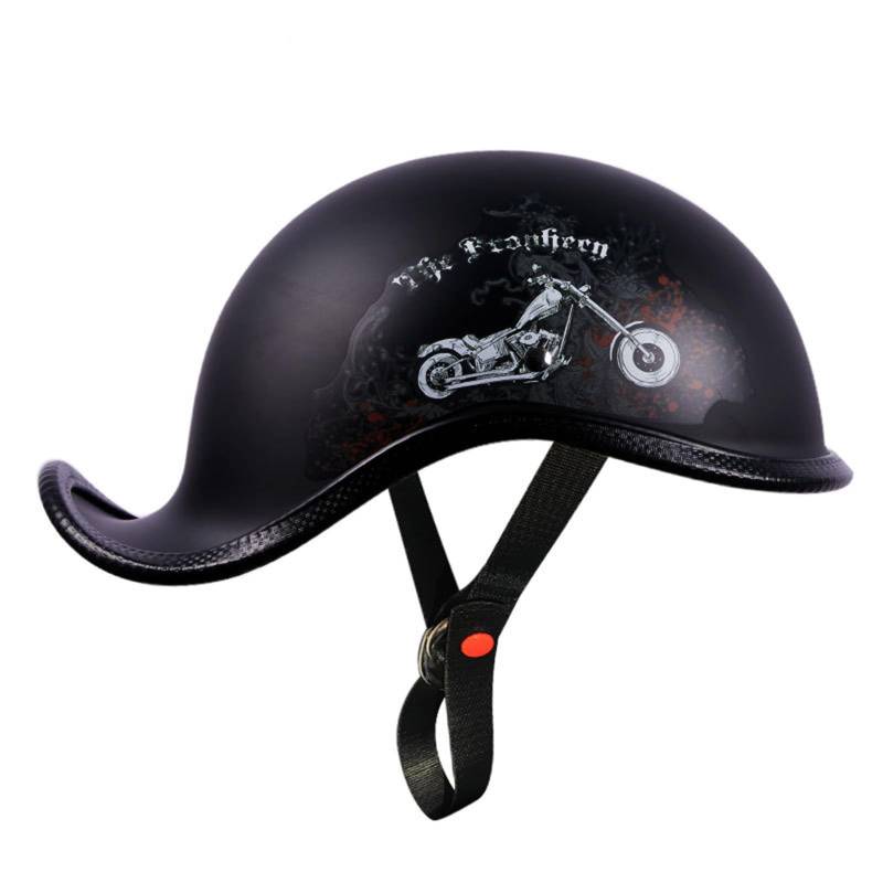 Halbhelme Ece Zertifiziert Motorradhelm Retro, Herren Damen Open Face Helme, Herausnehmbares Innenfutter Schnell verschlus schnallen, Maximale Verkehrssicherheit D,L=(59-60CM) von LHBM