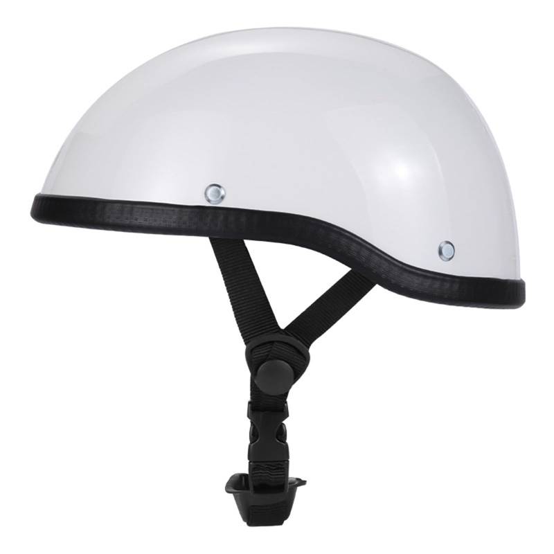 Halbhelme Retro Motorrad, Ece Zertifiziert Open Face Helm, Herren Damen Mit Schnellverschlusss chnallen, Für Bike Cruiser Chopper Moped Scooter ATV Helm C,L=(59-60CM) von LHBM