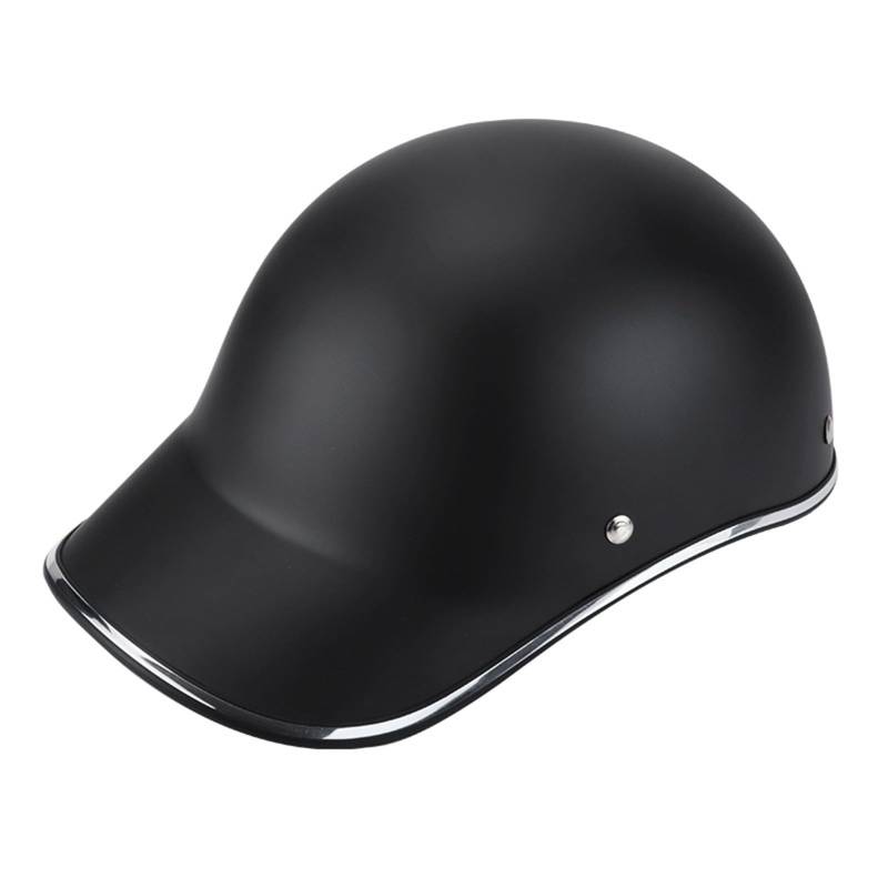 Halbhelme Retro Motorrad, Ece Zertifiziert Retro VerläNgerte Krempe Open Face Helm, Herren Damen Erwachsene Abs-Schale Eps-Pufferschicht, Für Besseren Fahrschutz B,S=(55-56CM) von LHBM
