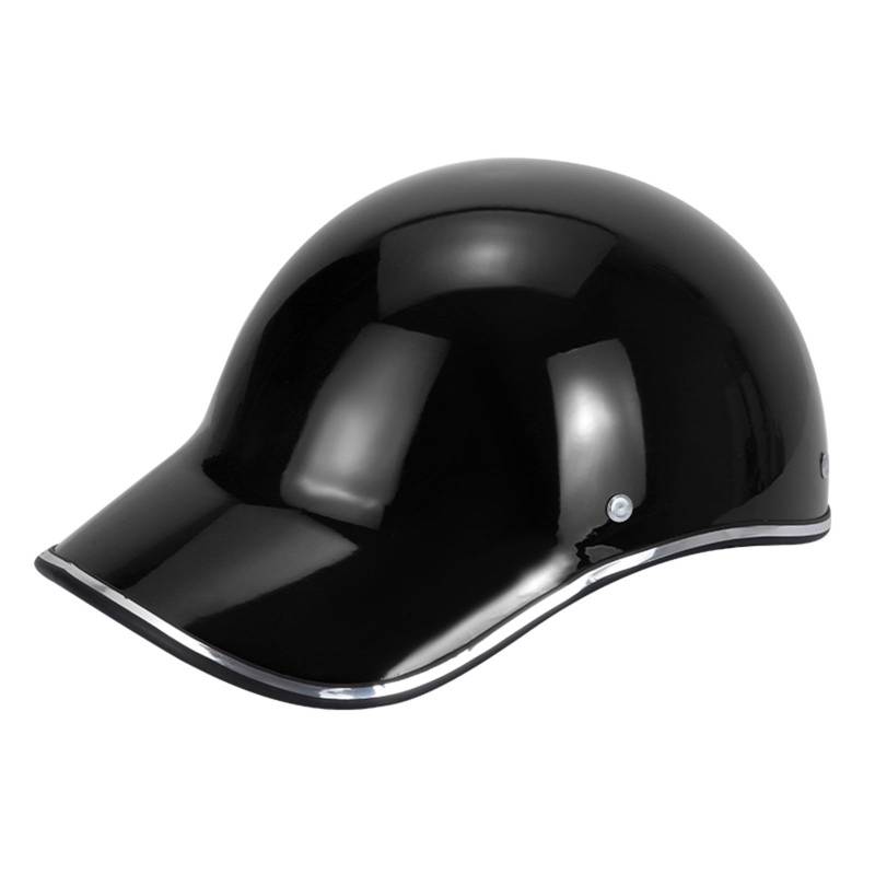 Halbhelme Retro Motorrad, Ece Zertifiziert Retro VerläNgerte Krempe Open Face Helm, Herren Damen Erwachsene Abs-Schale Eps-Pufferschicht, Für Besseren Fahrschutz G,S=(55-56CM) von LHBM