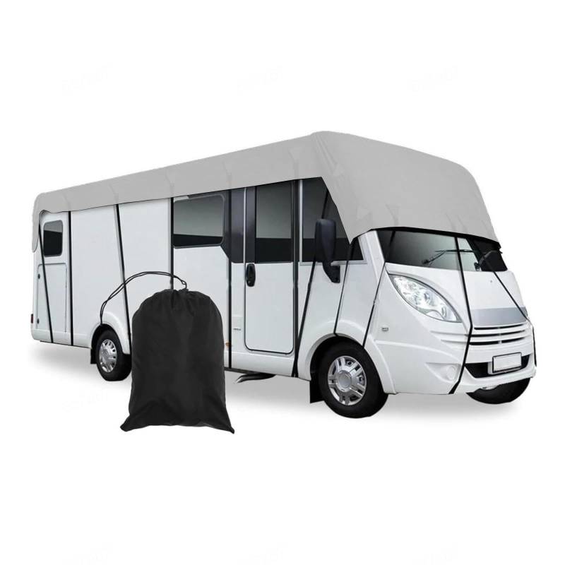 LHCXKJGS Wohnwagen Schutzhülle 210D Oxford-Gewebe Wohnwagen Schutzdach Wind-, Regen- Und Schneefest Sackmarkise Wohnwagen Geeignet Für Jede Jahreszeit Und Jedes Klima,Grey-10m×3m von LHCXKJGS