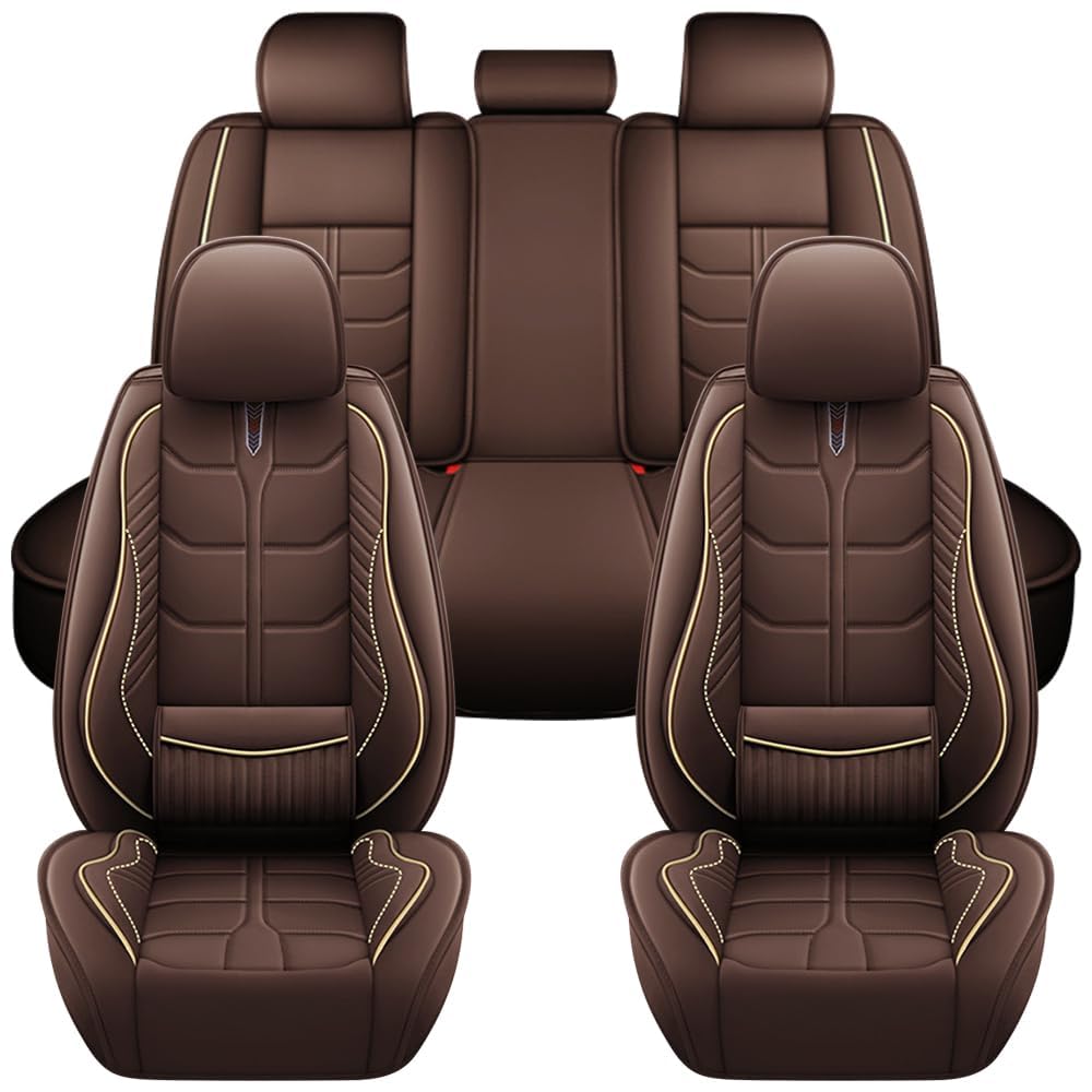Auto Full Set Leder Sitzbezügesets, für Toyota Camry Hybrid 2.5L I4 2022-2024 Wasserdicht Kunstleder Automotive Sitzbezüge Verschleißfest Autositzschutz,Coffee-Standard Auto Full Set Leder Sitzbezügesets, für Toyota Camry Hybrid 2.5L I4 2022-2024 Wasserdicht Kunstleder Automotive Sitzbezüge Verschleißfest Autositzschutz,Coffee-Standard von LHMM