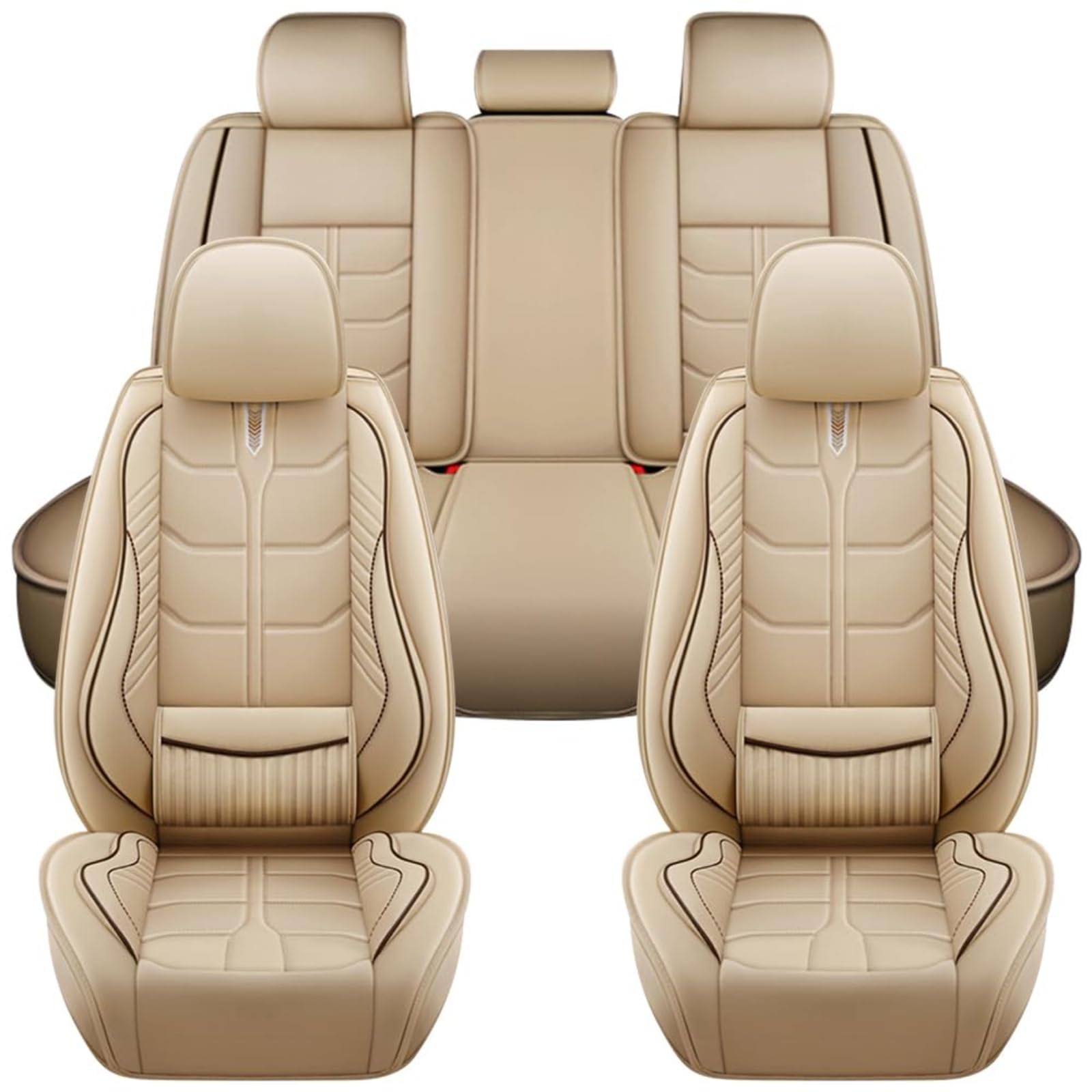 Auto Full Set Leder Sitzbezügesets, für Toyota Corolla 1.8L I4 2014-2025 Wasserdicht Kunstleder Automotive Sitzbezüge Verschleißfest Autositzschutz,beige-Standard Auto Full Set Leder Sitzbezügesets, für Toyota Corolla 1.8L I4 2014-2025 Wasserdicht Kunstleder Automotive Sitzbezüge Verschleißfest Autositzschutz,beige-Standard von LHMM
