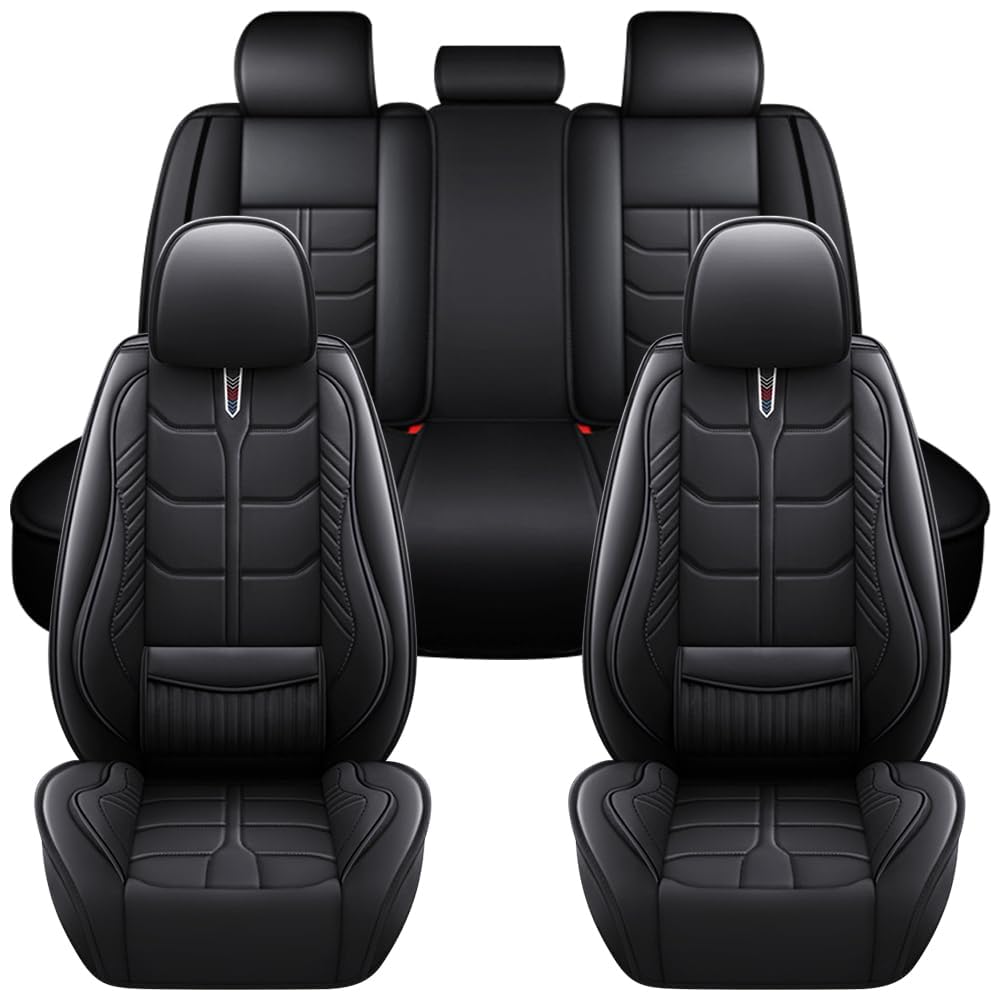 Auto Full Set Leder Sitzbezügesets, für Toyota Corolla 1.8L I4 Hybrid 2020-2024 Wasserdicht Kunstleder Automotive Sitzbezüge Verschleißfest Autositzschutz,Black-Standard Auto Full Set Leder Sitzbezügesets, für Toyota Corolla 1.8L I4 Hybrid 2020-2024 Wasserdicht Kunstleder Automotive Sitzbezüge Verschleißfest Autositzschutz,Black-Standard von LHMM
