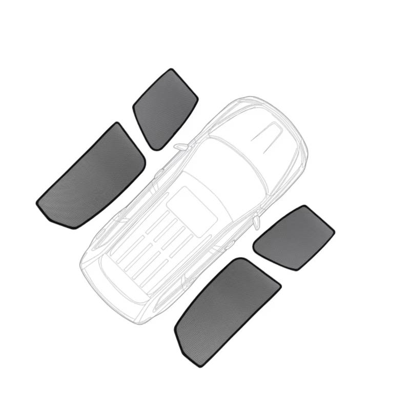 Auto-Sonnenschutz mit Magnet für Ford Explorer 6 2020 2021 2022 2023 2024, Doppeltes Netz, UV- und Mückenschutz Einfache Installation,4PCS Side Windows von LHMM