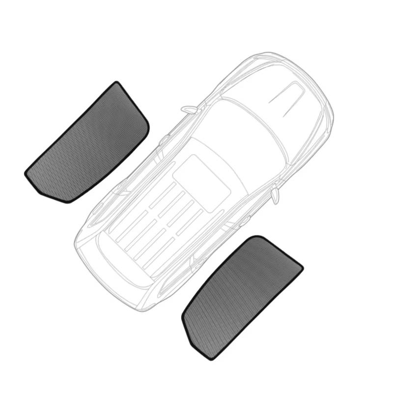 Auto-Sonnenschutz mit Magnet für Toyota Sienna XL40 2024 2023 2022 2021, Doppeltes Netz, UV- und Mückenschutz Einfache Installation,2PCS Rear Windows von LHMM