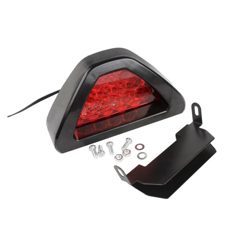 Rücklicht Bremslicht Universal Auto Bremssignal Lampe F1 Stil Dreieck Sportlich 12LED Nebelschlussleuchte Schwanz Dritte Auto Schwanz Bremsleuchten Rückfahrleuchte von LHSJYG