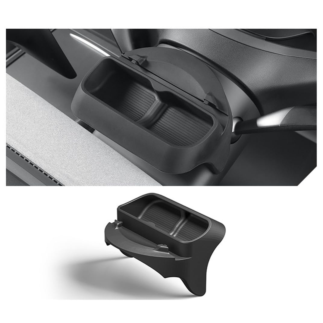 LHYUSHUN Handy-Halterung für Tesla Model Y / 21–22 Modell 3, Aufbewahrungsbox für Lenkrad Sonnenbrillen, Auto-Armaturenbrett, Schwarz für Modell Y/21–22 Modell 3) von LHYUSHUN