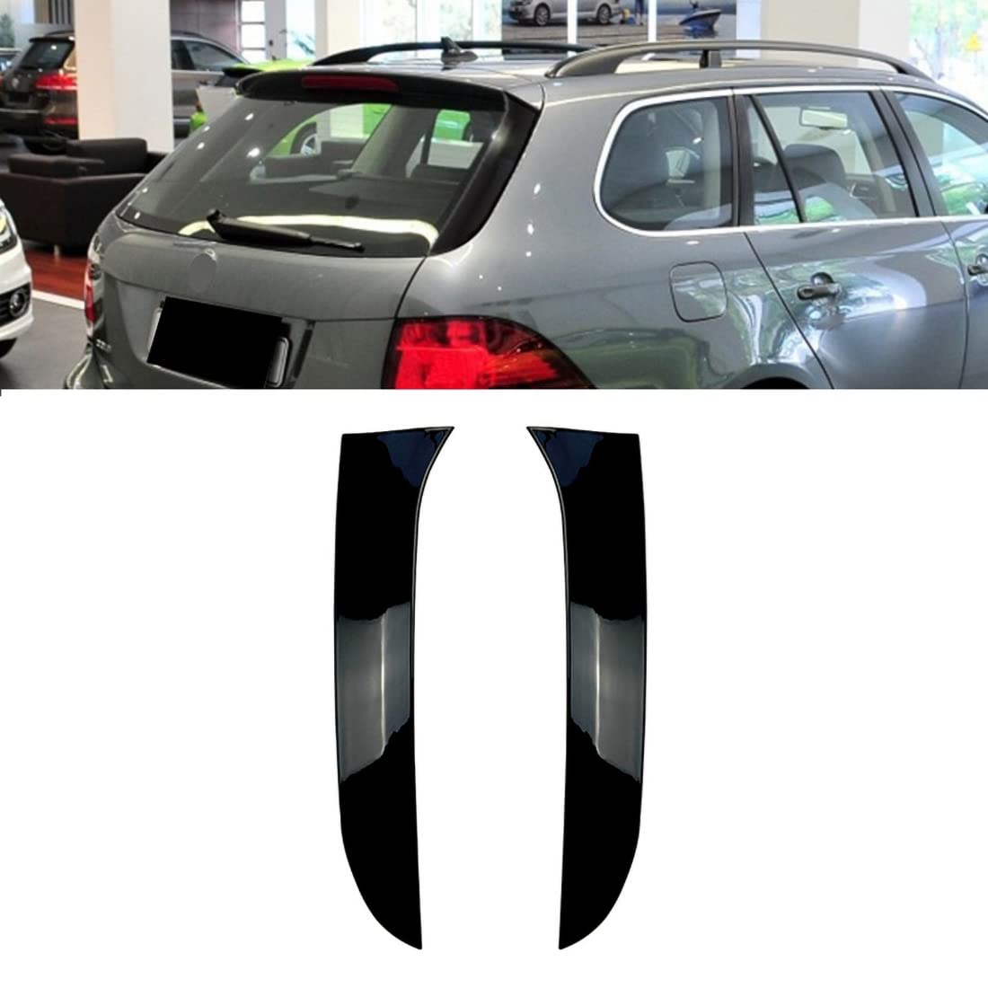 2pcs Abs Gloss Black HeckseitenflüGel Spoiler Heckscheibenspoiler FüR Vw Golf 6 Mk6 Variant Wagon 2pcs Abs Gloss Black HeckseitenflüGel Spoiler Heckscheibenspoiler FüR Vw Golf 6 Mk6 Variant Wagon von LHZQL