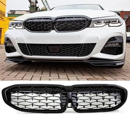 Kühlergrill Vorne Am Auto für BMW 3 Series G20 G21 2019,Front Stoßstange Grill Body Kit Zubehör Auto Frontgrill Ersatz Tuning Zubehör von LHyyY