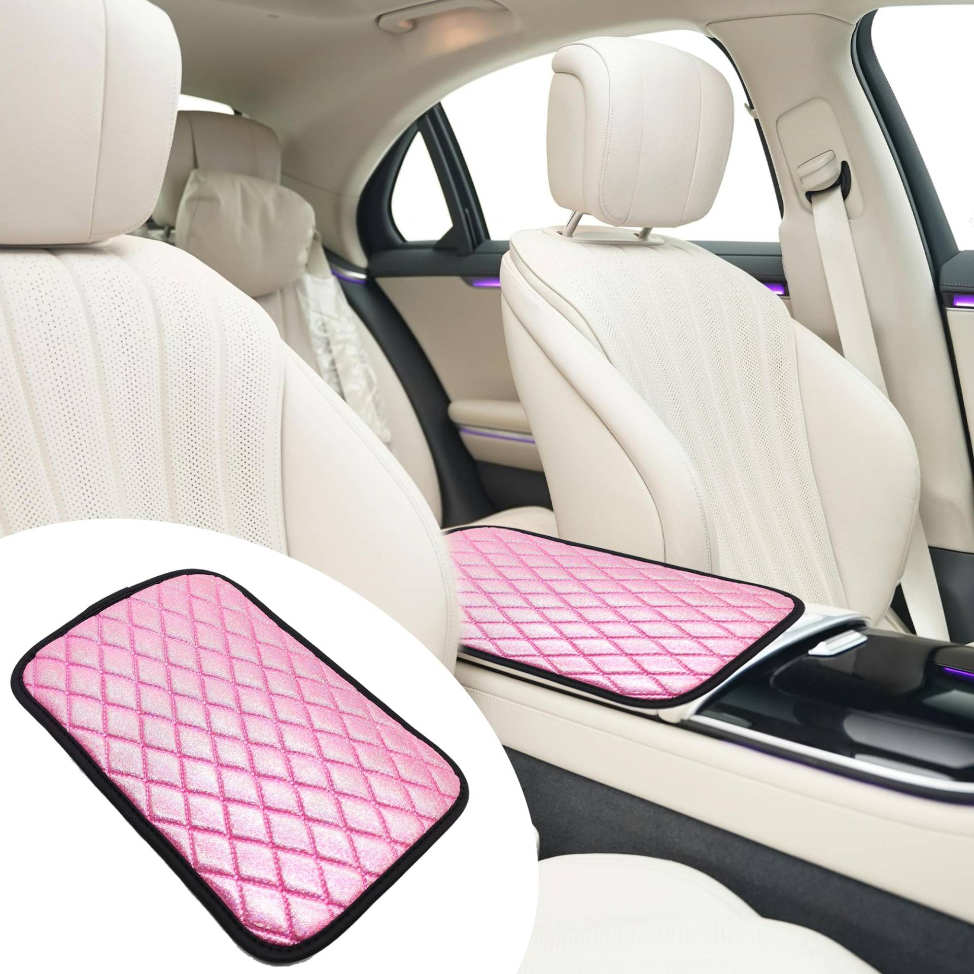 LIANCHEN Armlehne Box Cover Rosa Mittelarmlehne Abdeckung Universelle Auto Armlehne Matte Bequemes Zubehör Für Autositze Armlehnenkissen Auto für die Meisten Fahrzeuge, Lkw-Autoinnenraum, Suv (Rosa) LIANCHEN Armlehne Box Cover Rosa Mittelarmlehne Abdeckung Universelle Auto Armlehne Matte Bequemes Zubehör Für Autositze Armlehnenkissen Auto für die Meisten Fahrzeuge, Lkw-Autoinnenraum, Suv (Rosa) von LIANCHEN