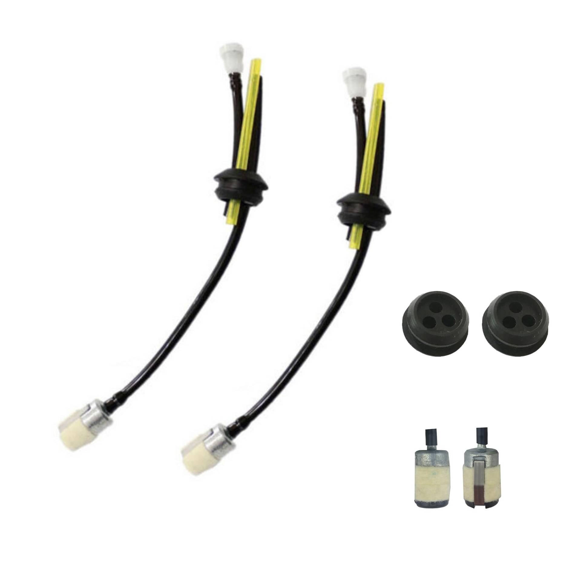 LIANCHEN Benzinschlauch Dichtung für Freischneider Dreiloch Benzinfilter Kit Universal Benzinfilter Ersatzteile Freischneider-Kraftstoffschlauch für Freischneider, Trimmer, Mower, 6 Pcs(schwarz) von LIANCHEN