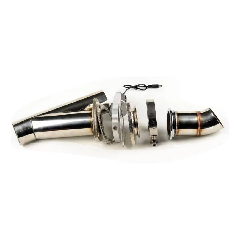 Auto Auspuff Endrohr 2,5 "3 Zoll 2x Auspuff Cut Out Manuelle Schalter Edelstahl Control Stahl Y Header Paar Elektrische Auspuff Ausschnitt Rohr Kit Auspuff Endrohr(2.5inch(63mm)) von LIANGBAOS