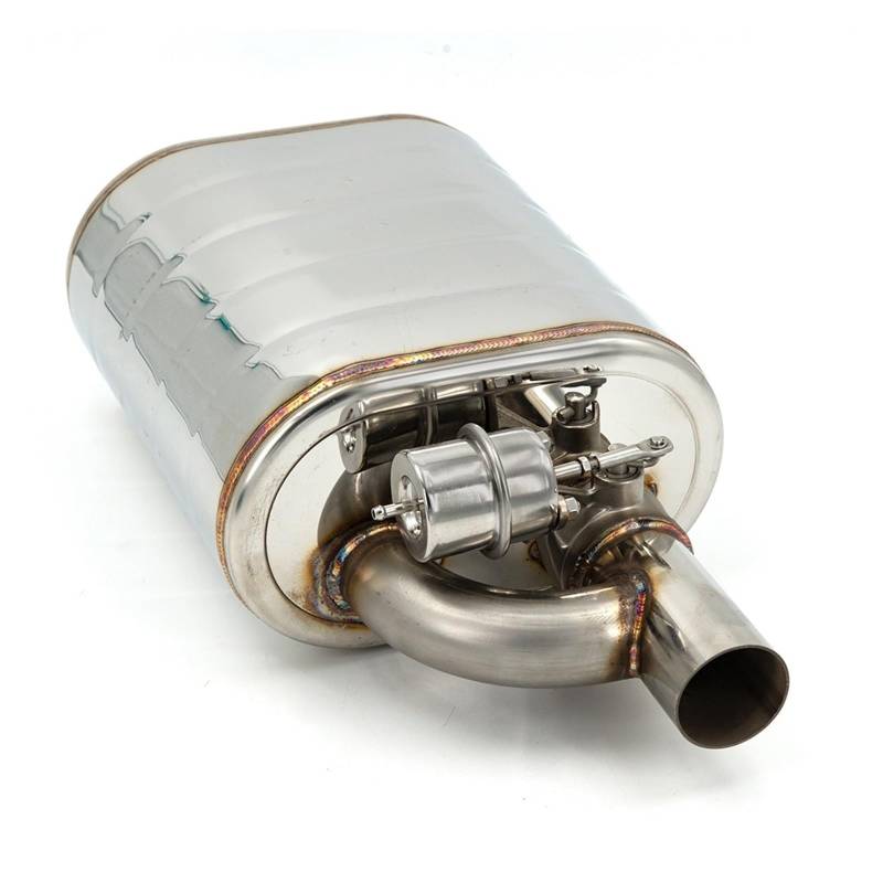 Auto Auspuff Endrohr 2 "/2,5"/2,75 "/3'' Zoll Auspuff Schalldämpfer Mit Dump Vakuum Ventil Edelstahl Auspuff Ausschnitt Fernbedienung Set Auspuff Endrohr(63MM muffler Left) von LIANGBAOS