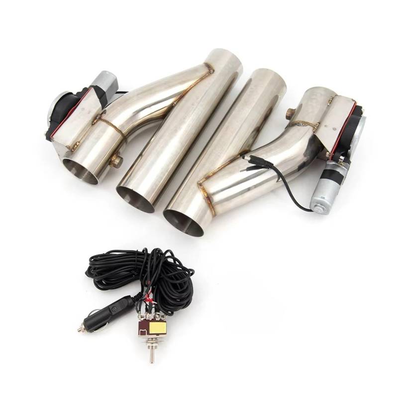 Auto Auspuff Endrohr 2 Stück 2,0 2,25 2,5 2,75 3 Zoll SS304 Elektrisches Auspuff-Fallrohr E-Cut Out-Ventil + Ein Schalter-Steuersatz Auspuff Endrohr(2.5inch) von LIANGBAOS