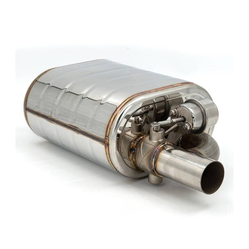 Auto Auspuff Endrohr 51 60 63 70 76 Mm Auspuffschalldämpfer Mit Ablassventil, Edelstahl, Elektrisches Auspuff-Ausschnitt-Fernbedienungsset Auspuff Endrohr(51MM Muffler right) von LIANGBAOS