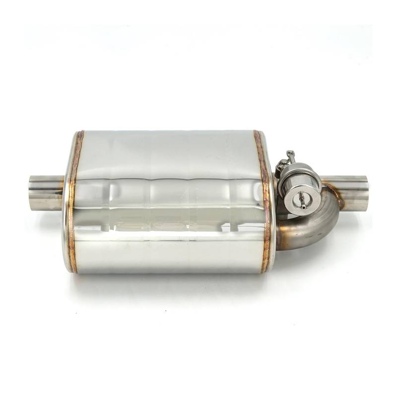 Auto Auspuff Endrohr 51 60 63 70 76 Mm Auspuffschalldämpfer Mit Ablassventil, Edelstahl, Elektrisches Auspuff-Ausschnitt-Fernbedienungsset Auspuff Endrohr(63MM Muffler left) von LIANGBAOS