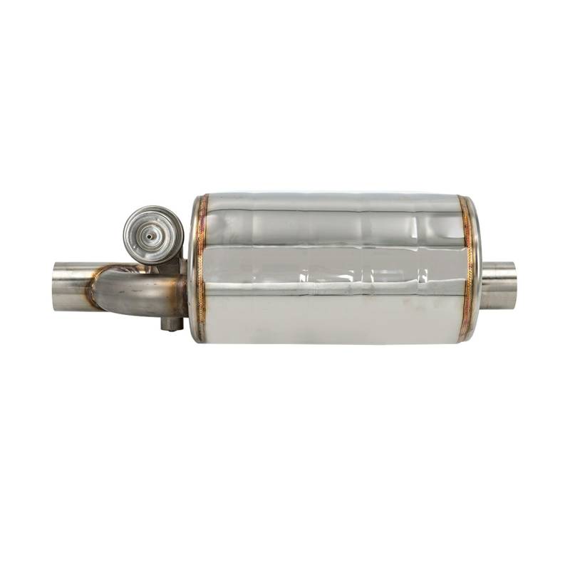 Auto Auspuff Endrohr 51 60 63 70 76 Mm Auspuffschalldämpfer Mit Ablassventil, Edelstahl, Elektrisches Auspuff-Ausschnitt-Fernbedienungsset Auspuff Endrohr(76MM Muffler right) von LIANGBAOS