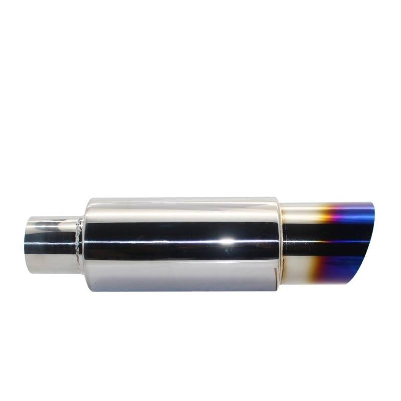 Auto Auspuff Endrohr Auto Auspuff Schalldämpfer Endrohr Universal Edelstahl Schnittstelle 51 57 63MM Auspuffanlage Ende Auspuff Endrohr(002 blue 51mm) von LIANGBAOS