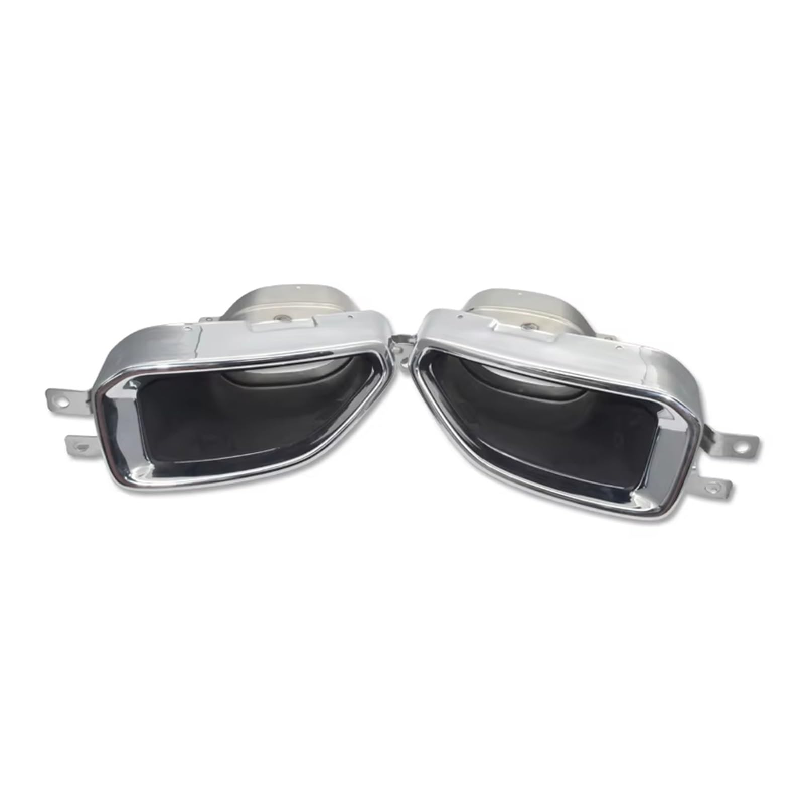 Auto Auspuff Endrohr Für 3er G20 G21 330i 320i 330e Upgrade M340i Look 2019 2020+ Autoauspuff Quadratische Auspuffspitze Schalldämpferspitze Auspuff Endrohr(Silber) von LIANGBAOS