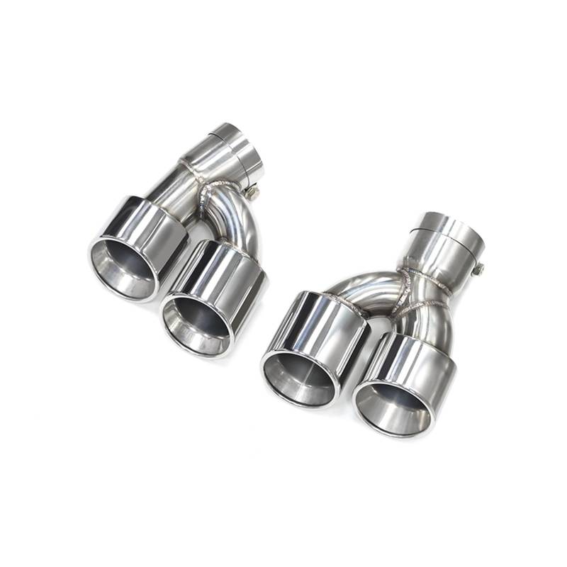 Auto Auspuff Endrohr Für 5 Series 525i 530i 540i G30 G31 2018-2023 Quadratisches Quad-Schalldämpfer-Auspuffsysteme Auspuff Endrohr(Silber) von LIANGBAOS