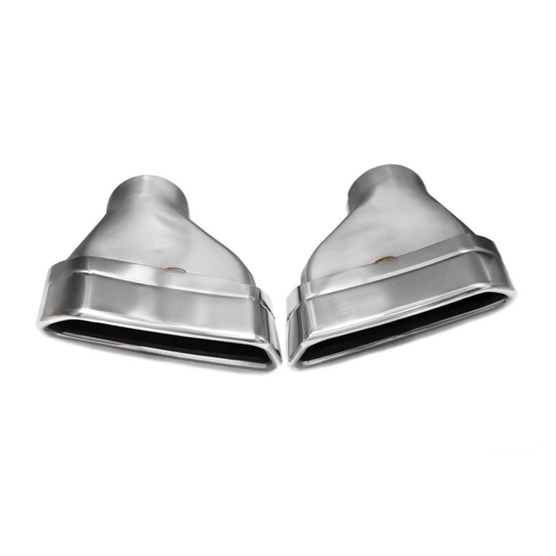 Auto Auspuff Endrohr Für 5 Series G30 G31 525i 530i 540i 2019-2023 Auspuffrohr-Upgrade-Auto Quadratische Öffnung Schwarze Schalldämpferspitze Düse Auspuff Endrohr(Silver B) von LIANGBAOS