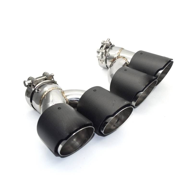 Auto Auspuff Endrohr Für 525i 528i 530i G30 G31 2018+ 5er-Serie Dual Out Auspuffblende Carbonfaser-Schalldämpferspitze H-förmiges Endrohr Auspuff Endrohr(Carbon Fiber B) von LIANGBAOS