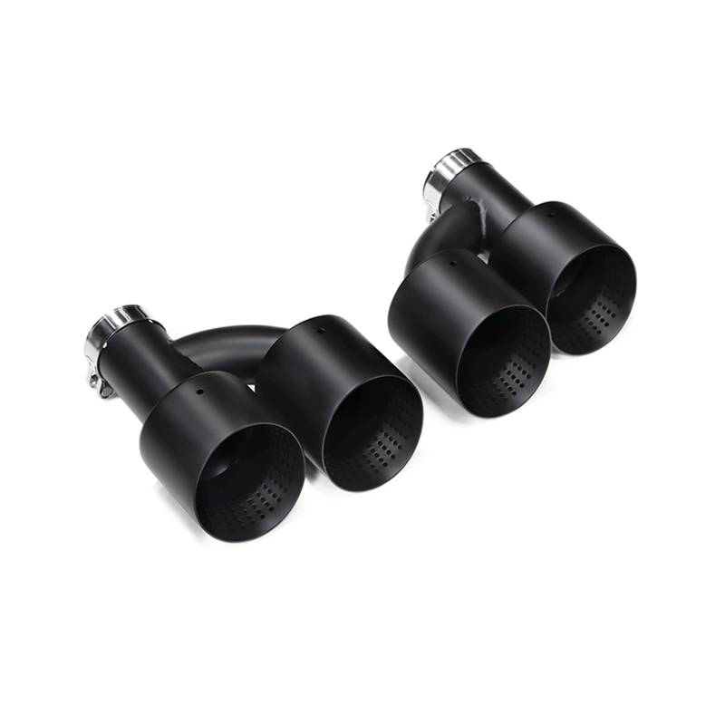 Auto Auspuff Endrohr Für 535i 535d F10 F11 F18 Upgrade Für M5 Stoßstange Quad Endrohr Schalldämpfer Auspuffanlage 1 Paar Auspuffendrohr Spitze Auspuff Endrohr(Black A) von LIANGBAOS