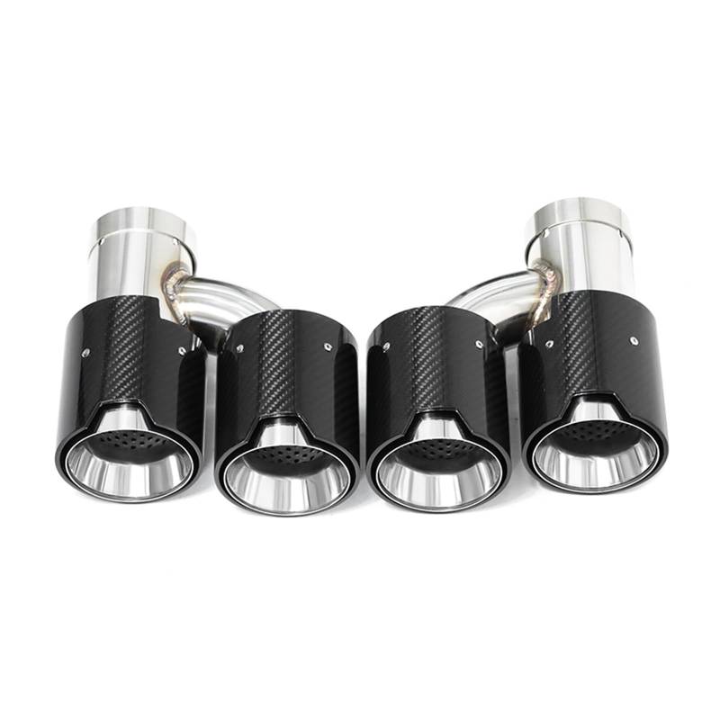 Auto Auspuff Endrohr Für 535i 535d F10 F11 F18 Upgrade Für M5 Stoßstange Quad Endrohr Schalldämpfer Auspuffanlage 1 Paar Auspuffendrohr Spitze Auspuff Endrohr(Carbon Fiber B) von LIANGBAOS