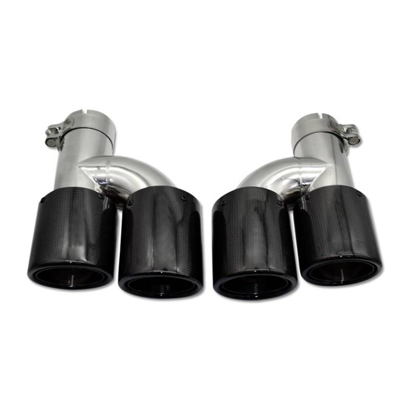 Auto Auspuff Endrohr Für 535i 535d F10 F11 Upgrade Für M5 Look Quad Endrohr Schalldämpfer Auspuffanlage 1 Paar Auspuffendrohrspitze Auspuff Endrohr(Carbon Fiber A) von LIANGBAOS